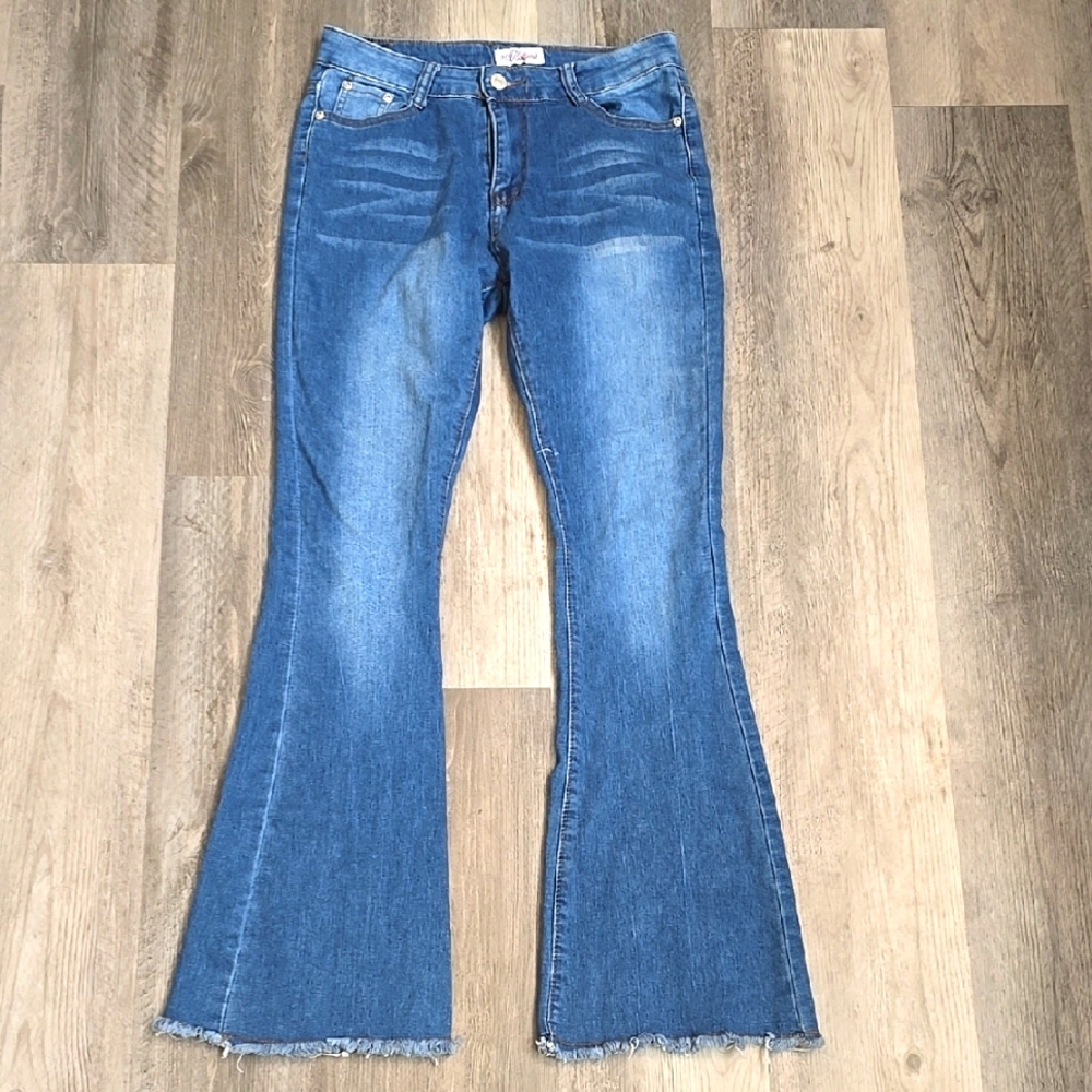 Red Bottoms Women's Blue Flared Jeans